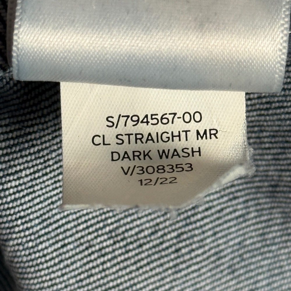 Womens Gap Classic Straight Jeans | 33 Waist - Size 16 | Tall Dark Wash Mid Rise - Picture 6 of 13